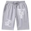 2024 Ny ankomst Vlone Men's Shorts Summer Style Men's Knitting Cotton Beach Shorts in Summer Wear Elastic midja Löst casual Sweatpants Big Five Part Pants