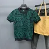 T-shirts pour hommes, pull à col rond, manches courtes, Jacquard, Version coréenne, coupe cintrée, personnalité, demi-T-shirt, chemise de Base, 2023