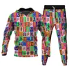 Survêtements pour hommes 2 pièces ensembles sweats à capuche surdimensionnés pantalons longs mode survêtement streetwear 3D léopard chaîne en or imprimé vêtements unisexes S-6XL