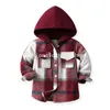 Fashion Striped Kids Clothes Cotton Long Sleeve Shirts Boys And Girls Tops Autumn Winter Coat With Hat