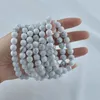 4mm 6mm 8mm 10mm 12mm bracelet howlite naturel pierres précieuses pouvoir de guérison perles d'énergie élastique extensible pierre ronde perles bracelet