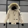 Designer Canada inverno uomo e donna abbigliamento slim giacca con cappuccio piumino coppia abbigliamento da lavoro giacca isolante in piuma d'oca resistente al freddo XS-3XL