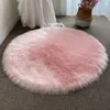 Tapis doux moelleux fourrure tapis rond poilu rose tapis chambre étage pour salon canapé chaise coussin fourrure enfants enfants tapis 231010