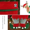 Pantaloni da elfo di Natale Sacchetti di caramelle Spirito dell'elfo di Babbo Natale Dolcetto tascabile Decorazioni per feste Borsa per regali Decorazioni di Natale 1010