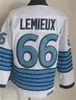 Retro 66 Lemieux CCM Hockey Jersey Vintage Classic Retire All Stitching For Sport Fans Breathable Pure Cotton lack White Blue Yellow Team Color Pullover Mens