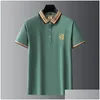 Männer Polos Tops Hohe Qualität Marke T-shirts Kurzarm Stickerei Baumwolle Mode Männer Kleidung Casual 220606 Drop Lieferung Appare Dhjjv