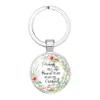 Schlüsselanhänger Lanyards Katholische Rose Schrift Schlüsselanhänger Für Frauen Männer Christliche Bibel Glas Charme Schlüsselanhänger Mode Relin Schmuck Acce Dhcli