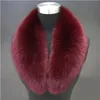 Scarves Natural Color Raccoon Real Fur Collar Scarf Genuine Big Size Scarves Warp Shawl Neck Warmer Stole Muffler with Clip Loops #6 231009