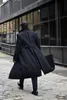 Мужское полушерстяное черное толстое пальто, мужские костюмы, наряд с лацканами, длинное пальто на заказ, куртка высокого качества 231009