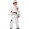 Costume a tema Halloween Bianco Bambini Ragazzi Marine Navy Abiti Cosplay Natale Carnevale Halloween Fancy Dress Costume cosplay della polizia per bambini x1010