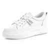 Kleid Schuhe Weiße Schuhe Damen Trend Mode Echtes Leder Designer Luxus Tennis Weibliche Plattform Flache Beiläufige Sport Sneaker Frau 41 231009