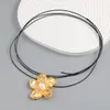 Colliers 2023 Sweet Za Vintage Flower Collier ras du cou pour femme filles accessoires 231009