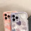 Cell Phone Cases Clear Case For iPhone 11 15 Plus 12 13 14 Pro Max XS X XR 6 7 8 SE 2020 2022 Fundas Cute Love Heart Soft Shockproof Cover 231010