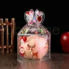 Gifts Wrap PVC Transparent Candy Box Christmas Decoration Gift Box and Packaging Santa Claus Snowman Elk Reindeer Candy Apple Boxes