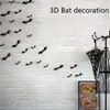 Autres fournitures de fête d'événement Halloween Stickers muraux 3D Noir PVC Ghost Bat Halloween Décoration de fête Effrayant Decos Props DIY Décor Bar Chambre Jouets pour enfants Q231010