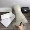 Designer Women Platform Boots Ankel-High PVC Rainboots Black White Grey Fashion Waterproof Outdoor Boot