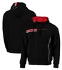 Moto Team 2023 Rider Number 1 Full Zip Hoodie Jacket Motorcycle Racing Heren Windjack Met Capuchon Mode Casual Sportjassen