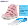Botas Princepard Botas de tornozelo para meninas meninos ortopédicos tênis infantis com palmilhas de suporte de arco rosa cinza couro crianças sapatos 231009
