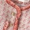 Chaqueta corta de estilo francés pequeña y fragante para mujer en otoño e invierno, chaqueta con borlas de tweed de figura pequeña y temperamento de gama alta