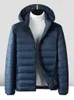 Men's Down Parkas 80 White Duck Padded Winter Jacket Men 2023 Lightweight Hooded Windbreaker Coat Casual Warm Plus Size 8XL 231010