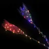 Other Event Party Supplies 5 colors Halloween Witch Decor Broom Props Halloween Children Gifts LED Light Gauze Witch Broom Halloween Party Decoration Q231010