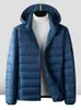 Men's Down Parkas 80 White Duck Padded Winter Jacket Men 2023 Lightweight Hooded Windbreaker Coat Casual Warm Plus Size 8XL 231010