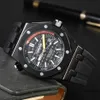 مصمم رجالي مشاهدة النساء عالي الجودة الكوارتز الساعات Oak Hexagon Bezel Man للسيدات العلامة التجارية Wristwatch Fashion Rubber Strap Sports Wristwatches 9009 Modern Watches