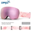 Ski Goggles COPOZZ Brand Professional Ski Goggles Double Layers Anti-fog UV400 Men Women Winter Snowmobile Eyewear Snowboard Sports Glasses 231010