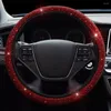Steering Wheel Covers Red Universal Auto 15/37-38cm Car Diamond Bling Shining Protective Sleeve Interior Trim