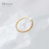 Modian alta qualidade 925 prata esterlina luminosa zircão simples empilhável anéis de noivado de casamento para mulheres jóias finas bijoux 2239s