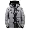 Męskie Parkas Winter Coats Windbreaker Zatrzymuj ciepłe kieszenie na marne, mężczyźni zwykłe białą kurtkę kaczki męską chaquetas abrigo hombre kurtki 231009