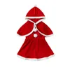 Sukienki dziewczyny świąteczne dziewczyny Święty Mikołaj Claus Cloak Sukienka dla dzieci dziewczyna bez rękawów spódnica 2 szt. Zestaw dzieci