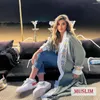 Etnik Giyim Moda Kadın Müslüman Abaya Dubai Nakış Talif Abayas Elbiseler Kadın Batwing Kollu Arapça Türkiye Fas Musulman