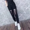 Pantalon Femme Femmes Été Tendance Creux Brillant Soie Casual Streetwear Harem Femme Noir Lâche Sport Joggers Pantalon de Survêtement Y2K Pantalones