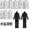 Anime Jujutsu Kaisen Gojo Satoru Costume Cosplay Uniforme Gojo Satoru Vestiti Neri Parrucca Occhiali Vestito Costumi di Halloween per Mencosplay