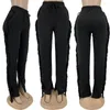 Calças femininas ANJAMANOR Tassel Sweatpants para meninas moda streetwear mulheres franja corredores aconchegante casual elástico cintura alta D13-CG39