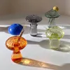 Vases Creative Mushroom Glass Vase Plant Hydroponic Terrarium Art Plant Hydroponic Table Vase Glass Crafts DIY Aromatherapy Bottle 231009