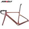 رفوف شاحنة السيارة 2023 وصول 700 40C Full Carbon Bike Gravel Frame A5 دراجة Cyclocross Road Handbar STEM 231010