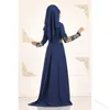 Etnische kleding Ramadan Eid Borduren Abaya Moslim Elegante Vrouwen Lange Maxi Jurk Turkije Arabisch Kaftan Dubai Saudi Gewaad Femme Marokkaans