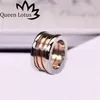 Queen Lotus Nytt berömt varumärke rostfritt stål kvinnor ring 3Kolors pläterade modesmycken hela260g