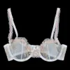 YANDW sexy femmes soutien-gorge dentelle florale broderie transparent ultra mince 70 75 80 85 90 95 100 A B C D E F EU US UK taille Standard 2106232849