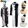 Costume a tema Terrifier Come Art the Clown Abiti cosplay the Killer Clown Tuta Body Copricapo per Halloween Q231010