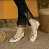 Dress Shoes Ladies Flat Shoes Retro Square Toe Leather Loafers for Women Spring Casual Flats Elegant Metal Buckle Female Shoes 231009