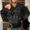 Spider Web Red Graphic Mulheres Moletons Vintage Grunge Y2K Zip Up Hoodie Solto Casal Jaqueta Com Capuz Manga Longa Tops 230915