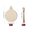 Christmas Decorations 50pcs Wood Craft Pendants Christmas Ball Designed Hanging Tags Unfinished Blank Wooden Hanging Ornaments with 50pcs Hemp Rope 231010