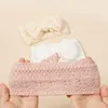 Two Layer Lace Newborn Baby Girl Nursery Headband with Bow Cute Girls Turban Toddler Headwear Hair Band Accessories