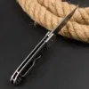 1 Stücke BK1093 Auto Taktisches Klappmesser 440A Stone Wash Klingenstahl mit Kohlefasergriff Outdoor Survival EDC Taschenmesser