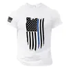 T-shirts pour hommes Sullen pour hommes Hommes Summer Independence Day Mode Casual Chemise imprimée à manches courtes Athlétique