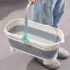 Baldes dobrável balde portátil dobrável mop silicone para lavagem de carro acampamento de pesca limpeza doméstica acessório de banheiro 231009