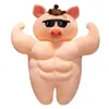 Plush Dolls Big Muscle Pig Toys Stuffed Doll Boyfriend Huggable Pillow Girlfriend Birthday Gift 5570cm 231009